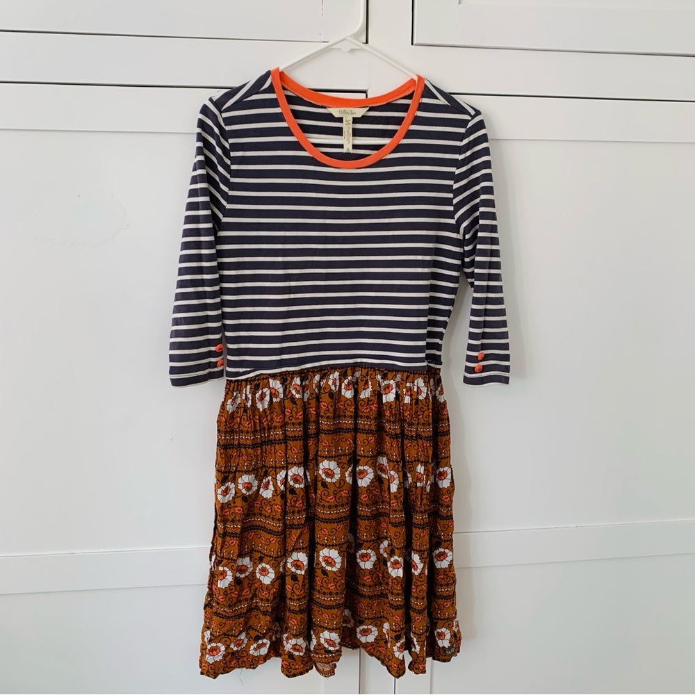 Matilda Jane Winsome Multi Print Stripes/Floral Dress Size Small